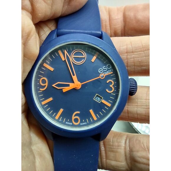 ESQ Movado Blue / Orange ES:50.1.29.5670 Swiss Quartz Movement Watch - Picture 1 of 12